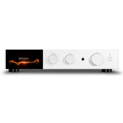 The Audiolab 9000A integrated amplifier is the company's flagship integrated amplifier. With 100 watts per channel into 8 ohms, the built-in DAC - ES9038Pro - is capable of 44.1kHz-768kHz (PCM) / up to DSD512, it also has a built-in MQA Full Decoder and features an excellent MM pickup head preamp and headphone amplifier.
