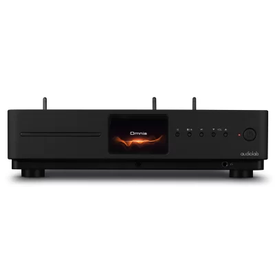 Audiolab OMNIA is an integrated amplifier with built in cd player MQA capable streaming service support and 50 watts per channel.