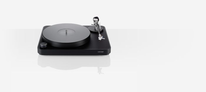 Clearaudio CONCEPT clearaudio’s vision for the concept: Design an elegantly styled turntable package featuring a level of ground-breaking technology usually only found in high-end turntables, combining plug-and-play simplicity with outstanding sound quality and affordability. The concept achieves these highest of requirements, realising the Clearaudio vision. Beneath the sleek, contemporary exterior is a level of technical sophistication unique to Clearaudio. The concept‘s body is carefully crafted from medium-density wood fibre (or, optionally, pressure-formed solid wood) with a selection of smart made-to-match surface finishes. The body’s upper layer incorporates a special high-tech satined plastic compound designed to minimise unwanted resonance. The DC motor is fed by an external voltage-stabilised power supply and is completely decoupled from the chassis, isolating the record from any mechanical interference. The concept tonearm features a magnetic bearing that is friction-free for extremely low distortion and superb performance. The package is completed with the high-quality Clearaudio CONCEPT MM or Clearaudio CONCEPT MC cartridge (toneam and/or cartridge upgrade possible). With the concept turntable package, Clearaudio offers you an extremely innovative design that is very affordable.