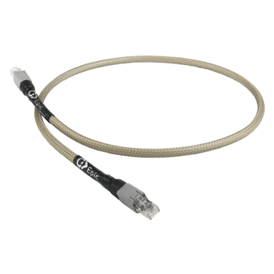 Chord Epic Streaming cableThe Epic streaming cable has been developed for use with digital audio streaming components – we can’t call them Ethernet cables because they’re not the same.