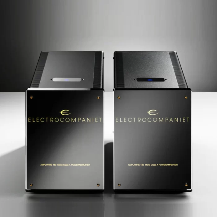 ELECTROCOMPANIET AW 180 Monoblock The Electrocompaniet AW 180 M monaural power amplifier represents the ultimate in sound reproduction. This is what record producers and engineers, audiophiles, and reviewers rely on to give them faithful reproduction of the master recording. No matter how many words we use, the true capabilities of the AW 180 defies explanation. You simply have to listen to it. And you will be hooked. The FTT Floating Transformer Technology, capable of delivering twice the current of a conventional power supply, the state-of-the-art components and the balanced link enabling bridged mode with additional amplifiers make the AW 180 M a unique, standout product.