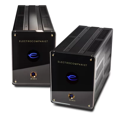 ELECTROCOMPANIET AW 300 MThe AW 300 M is Electrocompaniet’s latest Mono Power Amplifier. This amplifier embodies an updated, yet unmistakable Electrocompaniet design, perfectly complementing both current and legacy Electrocompaniet products.