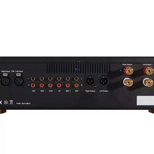 ELECTROCOMPANIET ECI 5 MKII The Electrocompaniet ECI 5 MK II is a DC coupled high performance, fully balanced, remote controlled integrated stereo amplifier – rated at 2 x 120 Watts. This amplifier replaces the ECI 4 / ECI 5 that was originally introduced in 2000. In this MK II version Electrocompaniet has been using our newest technology to enhance the details and dynamics – in many ways this is a brand new amplifier. More about the technology in the new ECI 5 MK II The new ECI-5 MK II has a more powerful output stage compared to the existing ECI-5. Twice the number of output devices have been utilised to improved bass control and stability when driving heavy loads.