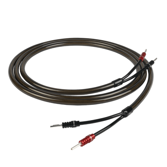EpicX is based on our multi-award-winning Chord OdysseyX speaker cable. Both cables use 12 AWG oxygen free copper negative and positive conductors, silver-plated and insulated with XLPE before an outer PVC jacket is applied. The key difference (and performance leap) is due to the effective high frequency combination shield and translucent PVC jacket that is added to EpicX. EpicX speaker cable EpicX (prev Epic/Epic Twin) has been part of our speaker cable range for many years – it’s a shielded cable that works with pretty much every style of speaker. From mid-price to high end, EpicX brings detail, dynamics, resolution and coherence to every speaker it’s used with. It’s particularly good at bringing control and definition across the bass frequencies and is the ideal cable solution for floor-standing speakers.
