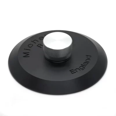 MICHELL Record ClampGet better sound from your vinyl by clamping it to the platter, evening out unwanted undulations and reducing resonance in the vinyl itself.
Black Delrin record clamp with anodised aluminium knob for use on GyroDec, TecnoDec, or third-party turntables.