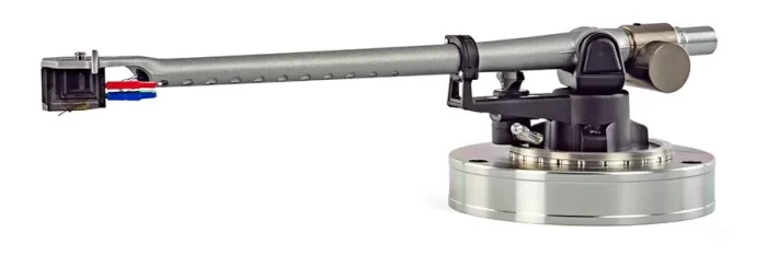 MICHELL TecnoArm 2 The TecnoArm 2 is designed to offer a truly audiophile listening experience at exceptional value for money and easily competes with tonearms at three times the price! Utilising a custom one piece arm tube, the tube is first shot - blasted to change the sonority (ringing tone) of the tube, we then drill 22 holes in the tubes underside to reduce it's mass. The underside of the integral head shell is machined to be perfectly parallel with the bearing position. The tonearm is then assembled using the new ultra-low friction polymer bearings and mounted on a redesigned mounting base. The TecnoArm 2 is wired with our proprietary wiring loom and 99.9999% pure silver litz wire, from cartridge tags to phono plugs, with no internal wiring joints. Image shows the tonearm mounted to an arm plate, arm plate is not included. Our TecnoWeight counter weight allows you to set the tracking force for your chosen cartridge easily and our new VTA/SRA adjuster sets the height of your tonearm, helping you ensure the stylus tracks the vinyl groove at the correct angle. The TecnoArm 2 has been designed to offer a truly audiophile listening experience with exceptional value for money. This is a tonearm that can easily compete with others three times the price!