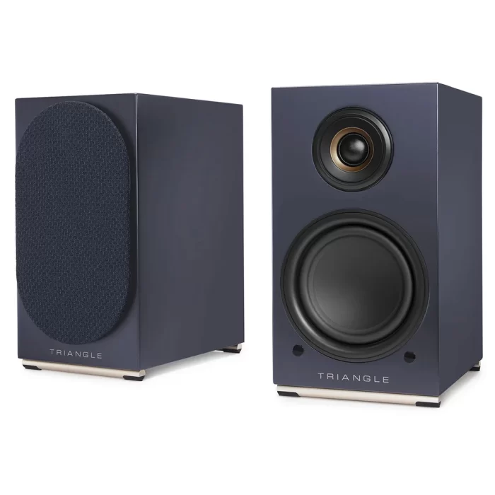 TRIANGLE AIO TWIN Bluetooth & Wi-Fi Speaker - AIO TWIN The AIO TWIN speakers are packed with technologies and TRIANGLE know-how. Versatile and in a sleek design, they are a state-of-the-art product. With all the features and performances of a modern Hi-Fi system, they offer a rich, precise, and detailed sound. With Bluetooth/Wi-Fi connectivity, you can easily stream your music in high-resolution (24 bits / 192 KHz) from your smartphone, tablet, or computer. They also feature a Phono input, compatible with most turntables available on the market. You will appreciate their minimalist design and wide range of finishes: Graphite Black, Frosted White, Linen Grey, Abyssal Blue and Brown Maple.