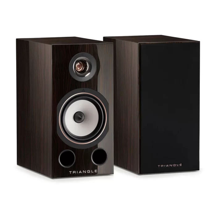 Triangle 40th Anniversary Comète Hi-Fi Bookshelf Speaker - 40th Anniversary Comète The Comète bookshelf speaker has seduced generations of audiophiles with its spacious sound and incredible delivery of lower frequencies. This 40th Anniversary Edition follows the same principles and benefits from the latest optimizations of the Antal model. It features new rose gold anodized magnesium dome tweeter, offering high efficiency and controlled distortion. Magnesium combines two desired qualities: lightness and rigidity. It also has a new midrange/bass driver in natural cellulose paper, this time with an engine and suspensions adapted for a wider spectrum of sound. Clarity, details of the vocal range, and incredible delivery of lower frequencies are its main qualities. Each speaker integrates an accessory kit with various adaptable spikes to be used depending on your flooring. They enable decoupling by eliminating unwanted vibrations; so only the sound quality remains. The 40th Anniversary Edition has been designed and developed with thoroughness to offer you an exceptional music experience. With its dedicated speaker stand, the S04 40th Anniversary, this speaker will be perfect for rooms smaller than 25m2.