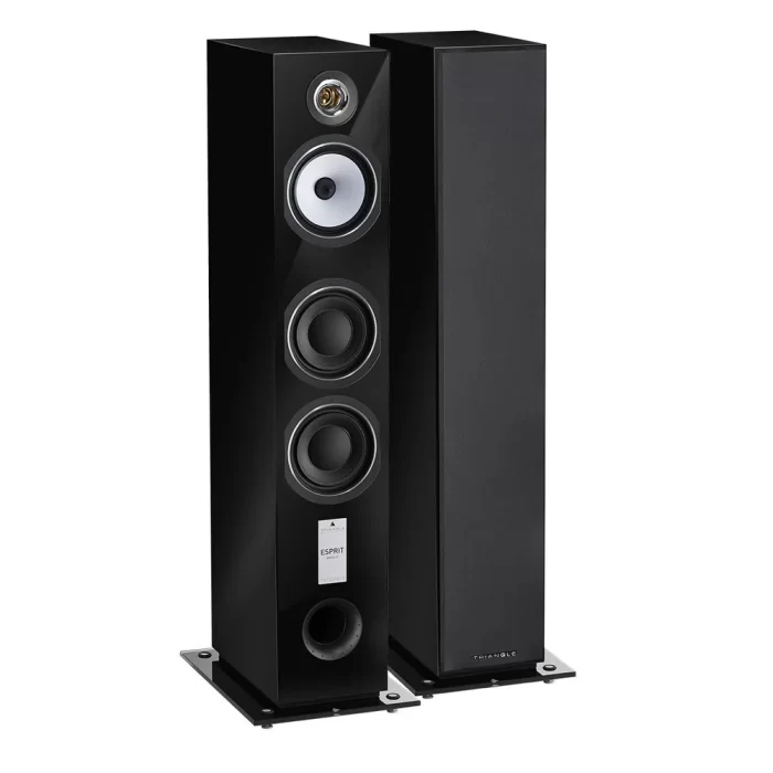 Triangle Antal EZ Hifi Floorstanding Speaker - Antal EZ Since 1994, The Antal floorstander has seduced many Hi-Fi lovers. Integrating the latest technology innovations, it returns back for its 7th update: The Antal Ez. The renowned Antal has always been a symbol of TRIANGLE synthesis, integrated the core of TRIANGLE technology at a reasonable price. This 3-way floorstander features the fabulous horn-loaded tweeter developed originally for the Magellan Series. This patent technology gives TRIANGLE speakers a tremendous dynamism and efficiency. The Antal Ez marks the arrival of key technology, a 100% natural cellulose diaphragm for midrange driver. This natural paper without any chemical treatment is the perfect compromise between lightness and stiffness for a very natural tone and voices reproduction. Finally, two fiberglass woofers provide deep and powerful bass. An elegant glass pedestal for stability with rubber and metals spikes to decouple your speaker are provided with the Antal Ez. It will attract anyone looking for a modern, lively speaker employing TRIANGLE’s main technology. Suitable for rooms between 20 and 40m2.