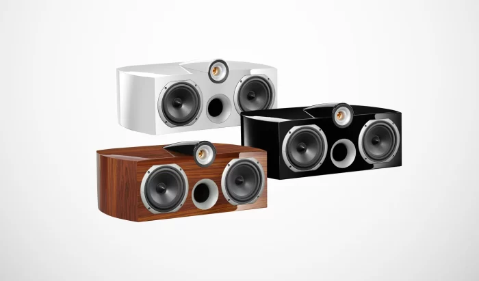 Triangle Signature Gamma Center Channel - Signature Gamma The center channel loudspeaker Signature Gamma has been exclusively developed for creating a complete Signature home-theater. A key element of a high-end audio/video set-up, the center channel reproduces human voices with clear dialogue. The speaker uses the same technology as the bookshelf and floor standing models and offers a great tonal balance. The Signature Gamma includes 4 drivers: one high efficiency horn-loaded tweeter perfect for home Theater and two 16cm (6.5inch) paper mid-woofer. The paper diaphragm is a great choice of material for reproducing human voices. On the edge of the unit a rolled suspension allows the driver to cover a wide range of frequencies. The port is positioned on the front of the cabinet for easier positioning in the room. It provides a smooth toned balance, perfectly adapted to all types of movies.