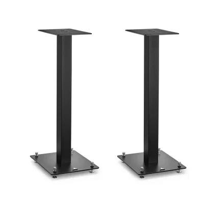 Triangle Speaker Stand S01Speaker Stands - S01

The TRIANGLE S01 speaker stands have been designed to position your Hi-Fi bookshelf speakers optimally in your listening area.

With its height of 60 cm, the S01 will allow you to place the speakers at ear height when you are seated in order to capture all the details and nuances of your Hi-Fi system. Its upper shelf of 16.5 x 21.5 cm is able to accommodate the majority of bookshelf speakers. It includes non-slip and anti-scratch felt to guarantee the stability and protection of your speakers.

Each foot is supplied with a set of four height-adjustable decoupling spikes. It offers you the possibility of adjusting the stand according to the inclination of your floor and of absorbing all the parasitic vibrations generated during listening. The result is a clearer and more precise sound. Very solid, the S01 speaker stand has a steel construction that can support speakers weighing up to 20 kg each.

For greater ease of use, a speaker cable passage is provided starting from the base of the speaker and ending on the top of the central tube in order to compose a discreet and elegant High-Fidelity system.