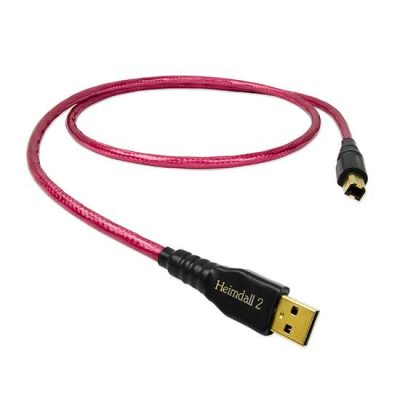 Thanks to the experience acquired in the fabrication of successful products such as the Blue Heaven HDMI and USB 2.0 cables, Nordost can now further refine digital leads through its most current, proprietary technology. The Heimdall 2 USB 2.0 is constructed from 4 x 20 AWG stranded, silver-plated 99.99999% OFC conductors, arranged in a precise, twisted double helix in order to ensure character impedance, reduce noise and minimize cross-talk contamination. In order to increase dielectric, the conductors are suspended in Nordost’s proprietary FEP Dual Mono-Filament, which is newly optimized to increase flexibility and mechanical damping.  Add a dual layer silver foil jacket and silver braided shield and the Heimdall 2’s extreme data transmission speeds surpass the USB 2.0 standards.To further up the ante, the new Heimdall 2 USB 2.0 is now implementing mechanically tuned lengths. This technique, used in Nordost’s Odin, Norse 2 and Valhalla 2 ranges, reduces internal microphonics and high-frequency impedance resonance, which ultimately allows you to enjoy the dynamics, coherence and balance of live music played in the comfort of your own listening room.