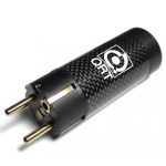 Nordost QRT 1 QK1 AC ENHANCER The QKOIL QK1 AC Enhancer uses a load resonating coil (LRC) to generate a passive electronic field that has a beneficial sonic effect on the AC current. Like the QV2, The QKOIL provides a vital solution to the issues of AC quality and audio/video performance, but unlike the QVIBE, the new QK1 achieves this by using an LRC furnished with Nordost’s patented Micro Mono-Filament technology. Using our MMF technology in a loading application prevents time delay and distortion of the transmitted signal, making the AC current that much closer to the desired “distortionless condition”. The Sensory results: an improvement in the overtones and pacing of the music as well as a greater sharpness, depth and focus of visual qualities. The QKOIL is the entry level product in the QRT range, a family of modular, non-intrusive innovations that deliver measurable sonic enhancements and provide power in the purist way. Like other QRT products, the benefits are cumulative and QK1s are even more impressive when applied collectively. It can be used as a “stand alone” product or to complement a full QRT system with QBASE-Mark II, QX4, QX2 and especially QV2 units.. The QK1 is housed in a mechanically tuned carbon-fiber body and equipped with either a US (NEMA) or EU (Schuko) connector. It is compatible with voltages from 110V to 240V, and can be used with an AUS or UK adaptor if required. Plug the QKOIL into any spare socket on your system’s AC Line and experience first-hand the surprising yet indisputable effect it will have on you’re A/V components. • Generates a passive electronic field • Allows for greater musicality and improves tonal balance • Increases clarity of imaging, including sharpness, depth and focus • Lowers the noise floor • Load resonating coil using patented Micro Mono-Filament technology • Mechanically tuned carbon-fiber body