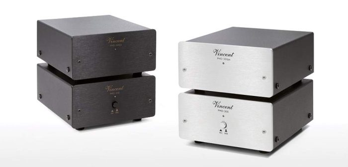 VINCENT PHO-300 High Quality phono preamplifier for connecting of a turntable to a usual line input. For the low-noise transmission of the sound signal only selected parts are used. Very complex is also the external power supply which minimizes all influences from outside.