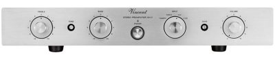 Vincent SA 31 HybridA combination of tube sound and high transistor performance. The pre-stage SA-31 works with high-precision ALPS potentiometers. The amplifier trains of the right and left channels are built separately to achieve a low noise-to-noise ratio. The output amplifier is designed in Class-A technology.