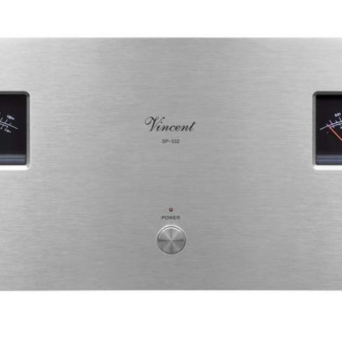 Vincent SP 332 Hybrid stereo power amplifier based on the legendary SP-331, the new power amplifier SP-332 has emerged. Two additional 6N16 tubes made their way into the front door and give the sound signal warmth and naturalness. The color-switchable VU meters complete the timeless design.