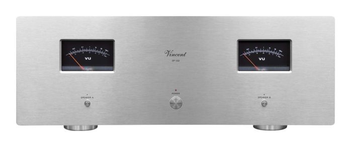 Vincent SP 332 Hybrid stereo power amplifier based on the legendary SP-331, the new power amplifier SP-332 has emerged. Two additional 6N16 tubes made their way into the front door and give the sound signal warmth and naturalness. The color-switchable VU meters complete the timeless design.