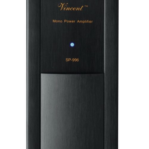 Vincent SP 996 Mono Μονοφωνικός ενισχυτής ισχύος Vincent SP 996 Mono Mono Power Amplifier The smallest amp in the Vincent family of end stages. But just by the weight you know that it is a real Vincent, over 5 Kg in just 88 x 234 x 220 mm testify to the expected performance and a mains connector that is also capable of delivering it via the end transistors. Also an ideal device for use in multichannel set-ups.