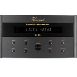 Vincent SV 234 Integrated power amplifier 2x200 watts, with class A operation. Class A: 2x10 watts. Remote controlled. Balanced.