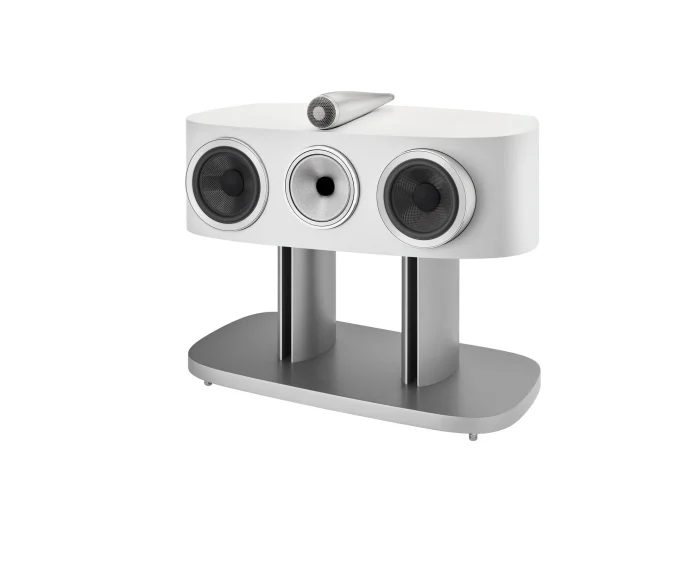 Bowers & Wilkins HTM82 D4 For theater systems based on the more compact 803 D4 or 804 D4, the HTM82 D4 center-channel speaker is the perfect solution. Its more compact midrange drive unit is ideally sized to match those of its siblings. *Stand(s) not included. It’s a Wrap The new HTM82 D4 may be our most compact center-channel speaker, but it shares the design DNA of its larger siblings, including the Reverse Wrap cabinet and Matrix™ bracing. The combination of the two technologies ensures a quieter, more acoustically efficient and better-sounding speaker than ever.