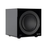 Monitor Audio Anthra W10 The W10 is the most compact model within the Anthra subwoofer series. It features a 10” (25 cm) Rigid Surface Technology II (RST II) C-CAM high-excursion driver powered by a Class-D 500 Watt amplifier, housed within a comprehensively internally braced, sealed-box cabinet. Engineered to deliver deep, agile bass in small to mid-sized spaces, the Anthra W10 subwoofer features a 500 Watt Class-D amplifier driving a 10” (25 cm) Rigid Surface Technology II (RST II) C-CAM high-excursion driver. The W10 can be used on its own or linked with up to three other Anthra subwoofers for a truly immersive, ultra-dynamic listening experience. A full-colour LCD display and rotatory dial is located on the back panel, to allow for basic subwoofer setup and EQ preset selection, while advanced features including DSP configuration and multi-sub connectivity setup are available via the MaestroUnite app.