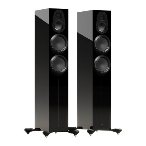 Monitor Audio Gold 300 6G The mid-sized 300 6G is a floorstanding loudspeaker capable of delivering pristine, room-filling sound from its relatively compact dimensions. It boasts the latest MPD III high-frequency transducer alongside an HDT, C-CAM 3-inch mid-driver and twin 6-inch bass drivers. The Gold 300 6G is the mid-sized floorstanding speaker within the Gold Series 6G. It boats a smaller footprint and slimmer profile compared to the 500 6G and offers outstanding levels of performance and system design at its price. Designed to house the latest MPD III high-frequency transducer alongside the new 3-inch mid-driver and powerful twin 6-inch bass drivers, each of which benefit from the latest HDT, C-CAM cone technology and hugely powerful motor systems. The Gold 300 6G delivers music and movie scores with pure, detailed high-fidelity sound.