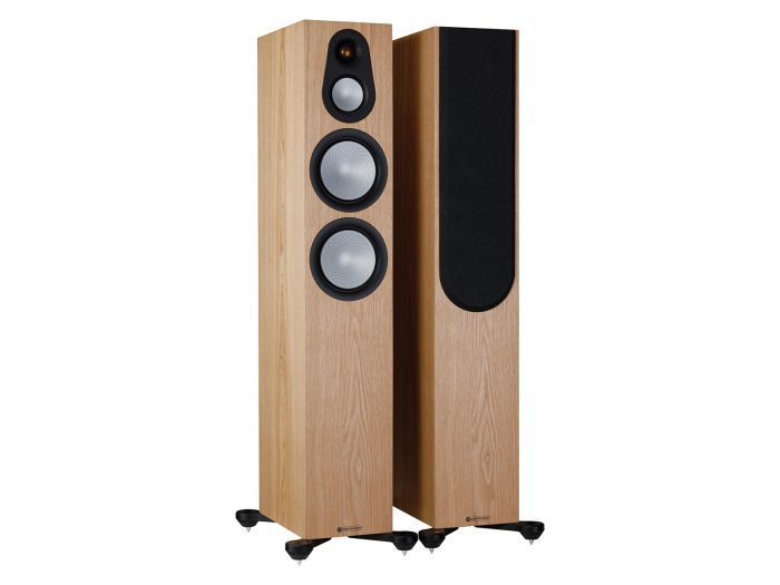 Monitor Audio Silver 300 7G The Silver 300 7G features real-wood veneers for a natural look, along with a newly developed Rigid Surface Technology (RST) II driver design for the most natural possible sound. It’s designed to reduce distortion, so when your music’s loud, it remains very, very clear. The Silver 300 7G speakers incorporate some of our most advanced engineering yet, for sound that will leave you speechless. Much of the technology at play is hidden, but there’s still plenty to feast your eyes on. New grilles, driver trims and feet give an even more refined look, only accentuated by five different choices of wood veneer, including Natural Walnut, Ash, Black Oak, Satin White and High Gloss Black.