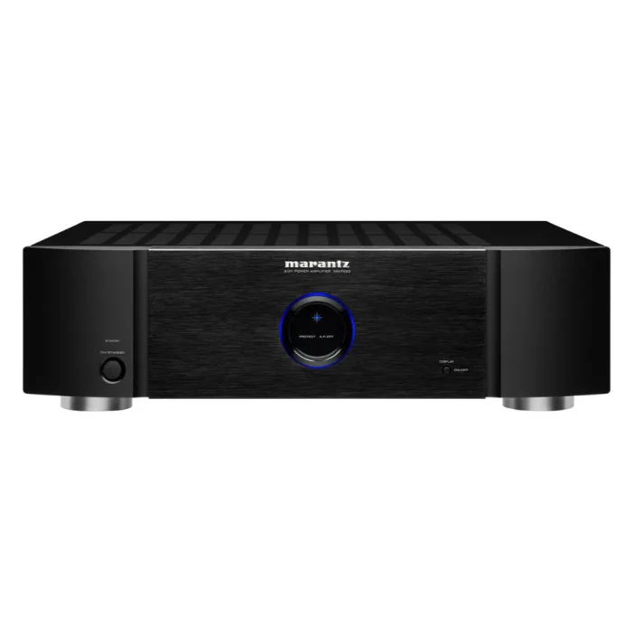 Marantz MM7025 -2 Featuring an industrial design, high-capacity power supply, and assured system compatibility, MM7025 delivers an expansive soundstage and superior sound clarity Classic Design 2 Channels 140 Watts per Channel Class A/B Amplifier 3 Year Warranty If you’re impressed by elegantly restrained industrial design, the MM7025 is guaranteed to make a lasting – and very positive – impression. As befits a Marantz amplifier, the high-capacity power supply begins with an oversized EI-core transformer feeding carefully chosen capacitors capable of storing 30,000 µF of energy. This combination instantaneously delivers peak power to all amplifier stages for distortion-free reproduction of the most complex sources. The Marantz Sound Master meticulously tuned MM7025 for amazing performance with careful parts selection to create the Most Musical Sound in your home. Both single-ended RCA and balanced XLR inputs assure system compatibility regardless of your preamplifier or processor.