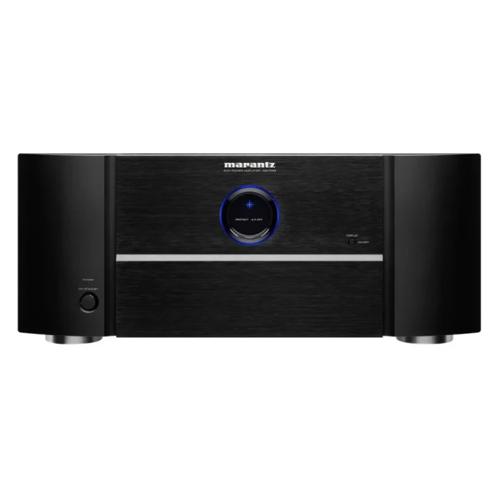 Marantz MM7055 -5 The MM7055 is a refined amplifier with ample power for the most demanding home theater setups and delivers exceptional musical clarity. Classic Design 5 Channels 140 Watts per Channel Class A/B Amplifier 3 Year Warranty Physically, the MM7055’s output stages mount on an extruded aluminum “thermal tunnel” for efficient heat dissipation. In practical terms, the MM7055 is ideal for a “5.1” home theater system, whether based on a moderately powered receiver or a surround sound processor. A massive power supply includes a multiple-secondary EI-core transformer and over 65,000 µF of custom-designed energy storage capacity. The Marantz Sound Master meticulously tuned MM7055 for amazing performance with careful parts selection to create the Most Musical Sound in your home. Balanced inputs and single-ended RCA inputs are both supported, and you can choose either type of input for each channel, individually, for easy and flexible connectivity. Audiophile grade, gold-plated four-way binding post speaker terminals insure tight connections to your choice of speaker wire.