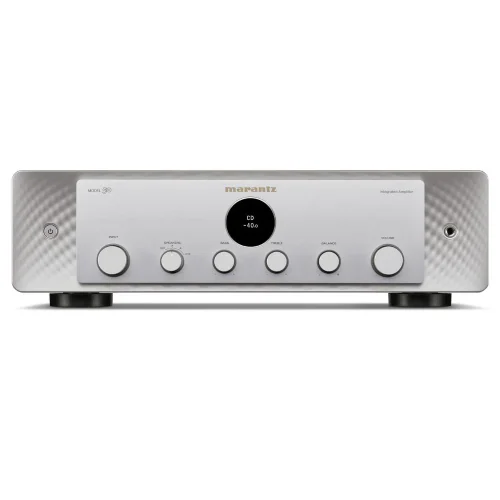 Marantz MODEL 50 MODEL 50 was designed and engineered to be thoroughly modern, yet timeless. Engineered with Marantz proprietary technologies, this integrated amplifier pushes the boundaries of audio equipment design to reveal the musicality in all your stereo source components. Artisinal Design 2.2 Channels 70 Watts Per Channel Custom HDAM We designed MODEL 50 to be thoroughly modern, yet timeless. Hallmark aesthetic cues like symmetry, warmth, and tactile satisfaction push the boundaries of audio equipment design inspired by icons of our past. With a precisely engineered Class A/B amplifier, MODEL 50 will drive your loudspeakers with authority yet reveal details you never knew existed. The Marantz Sound Master meticulously tuned MODEL 50 for amazing performance with careful parts selection to create the Most Musical Sound in your home. The built-in MM phono stage works with your turntable to amplify the nuance and tone in your records. Using a new circuit without distortion-inducing coupling capacitors. MODEL 50’s stereo preamp outputs add valuable flexibility to your audio system setup. Connect a subwoofer, add channels to your home theater, or multiply listening zones—the possibilities are endless.