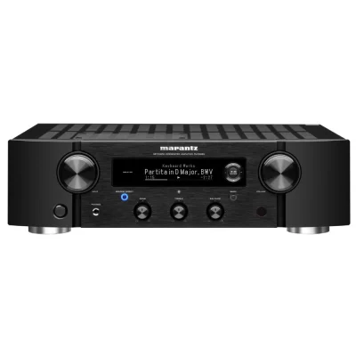 Marantz PM7000N Designed and extensively tuned by our team of engineers with decades of Hi-Fi expertise, the PM7000N amplifier delivers exceptional performance from any music source. Whether digital or analogue, enjoy the most musical sound from any source.

Sophisticated Design
2.2 Channels
60 Watts per channel
Specially designed HDAM
HEOS Built-in
Featuring premium audio components, current-feedback HDAM, a toroidal transformer and a high-speed instant power supply.

Stream music wirelessly or enjoy high-resolution digital audio files up to 24-bit and 192 kHz sampling.

Designed to suit your musical tastes

The ideal choice for music lovers who demand great Marantz sound with flexible features and plenty of music streaming.

A Modern Integrated Amplifier

The PM7000N is the first fully discrete, integrated Hi-Fi amplifier with built-in HEOS technology from Marantz. The amplifier delivers a powerful 2x60W into 8 ohms or 2 x 80W into 4 ohms (20Hz – 20kHz).

Wide range of connections

Four analog inputs, one analog output, one coaxial input, two optical digital inputs and one USB-A for high-resolution audio files.

Advanced Marantz sound

Wider dynamic range with lower distortion in the output stage from Marantz’s latest HDAM-FA3 modules.

Flexibility in all settings

Tone control to adjust the sound exactly how you want it and a dedicated subwoofer output for even bass distribution, without audible peaks and dips.