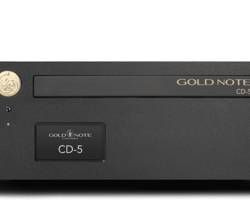 GoldNote CD-5 The Pinnacle of CD Playback Excellence Experience unparalleled audio fidelity with the CD-5, the definitive choice for discerning audiophiles. Featuring a state-of-the-art high-precision CD mechanism and a high-resolution D/A converter, the CD-5 ensures an impeccable reproduction of every nuance in your music collection. Crafted with meticulous attention to detail, the CD-5’s mechanical chassis and audio circuits are designed to deliver the highest sound quality. By employing select audio-grade components and an analogue signal path design, this masterpiece eliminates noise and intermodulation, ensuring a pure and immersive listening experience. Navigating your music is a breeze with the intuitive touchscreen display and included remote control. The CD-5 offers both analogue and digital outputs in a fully balanced configuration, providing versatile connectivity options for your high-end audio setup. Elevate your audio experience further by pairing the CD-5 with the optional PSU-10 EVO external power supply. This upgrade enhances dynamic range and reveals even finer details in your favorite tracks, taking your listening enjoyment to new heights. Indulge in the ultimate musical pleasure with the CD-5, where precision engineering meets unparalleled performance.