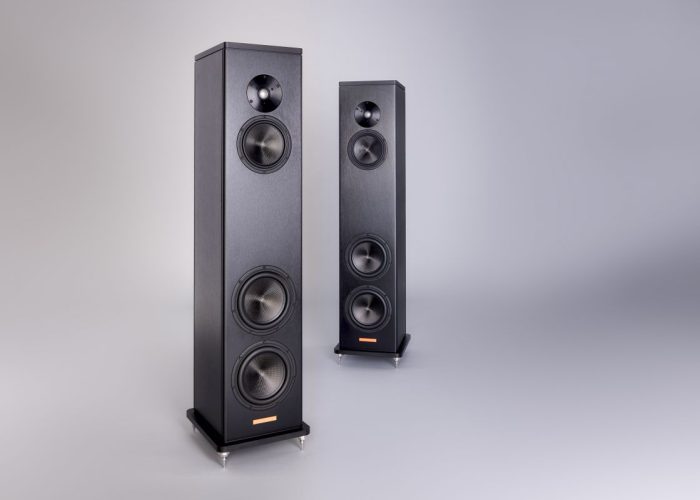 Magico A3 The inspiration for the new A3 was driven by the engineering challenge to create not only a full range loudspeaker that incorporates similar design philosophies found in higher-end Magico offerings but to provide an entry level category that is accessible to a new and wider audience of music enthusiasts. The A3 enclosure is formed with machined 6061 T6 aircraft grade aluminum and includes a complex internal bracing structure that increases the stiffness and mass of the enclosure while minimizing overall resonance. A calibrated sub-enclosure provides an optimized environment for the midrange driver to operate within and without any interaction from the back wave pressure of the bass drivers. The black brushed aluminum enclosure is lustrous and stands firmly on a 4-point spiked outrigger base which provides perfect coupling to the floor for enhanced dynamic range.
