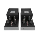 Tsakiridis Devices Apollon Apollon implements a dual push-pull configuration for each channel allowing it to draw large amounts of power from the power tubes. So Apollon can drive easily power hungry loudspeakers. Gold plated RCA and XLR connectors are implemented for the signal input and high quality binding posts for the loudspeakers. The XLR balanced input is pseudo balanced. True balanced XLR input can be provided upon request. Carefully selected values and types of the electronic components contribute to the reliable circuits operation and the high sound quality of the amplifier. The meticulous PCB design ensures excellent behavior in SNR and distortion. Inner signal wiring with high quality shielded signal cable. Power wiring uses high quality copper cables of more-than-needed AWG gauge, to achieve low impedance power transfer. All power cables are twisted in pairs to minimize the electromagnetic interference. The handmade multilayer output transformers allow the amplifier to reveal the sound stage and all the music details through the entire audio spectrum. Made by us and tested thoroughly for quality and reliability. The same applies to the power transformer. The positioning of the transformers is such that minimizes the magnetic coupling between power and output transformers.