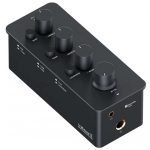 Fosi Audio SK01 Fosi Audio SK01 Portable Headphone Amplifier & Preamplifier Fosi Audio SK01 Portable Headphone Amplifier & Preamplifier The SK01 is a high-performance HEADPHONE AMPLIFIER with good measurements and low distortion. Its output power is up to 2400mW @ 32Ω. It also features numerous equalization potentiometers and two gain levels, enabling it to adapt to all types of headphones and in-ear monitors on the market. Compact, it also features two headphone outputs on 3.5mm jack and 6.35mm jack respectively, as well as a line input and output, both on 3.5mm jack. This gives it a certain versatility in its possible uses: headphone amplifier, preamplifier, or even equalizer for instruments such as a guitar, for example. Fosi Audio’s SK01 headphone amplifier is battery-powered and recharges via USB-C connector.