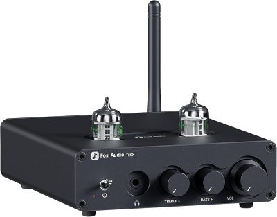 Fosi Audio T20X Bluetooth Tube Amplifier HeadphoneFosi Audio T20X Product details
2-in-1: Hifi Music Tube Bluetooth 5.0 Home Audio Receiver 2 Channel Amplifier and Headphone Amp. T20X can drive most home passive/desktop speakers and 3.5MM headphones. Achieve Hifi music quality.