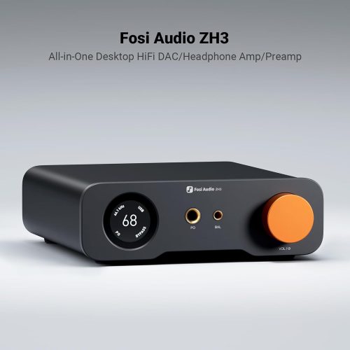 Fosi Audio ZH3 Fosi Audio ZH3 DAC Headphone Amp An all-in-one desktop HiFi DAC/headphone amp/preamp: With premium chipsets and self-developed fully balanced circuitry, low noise and low distortion. Perfect for HiFi headphones or active speakers, it’s the ultimate desktop audio solution