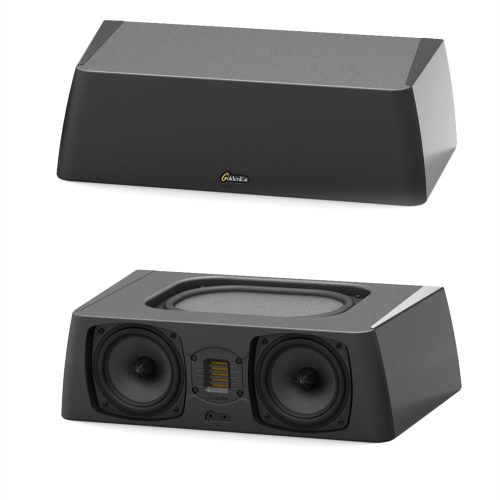 Golden Ear SuperCenterX Overview Our smallest SuperCenter model is an amazingly compact center channel speaker. The SuperCenter X incorporates one 7˝ x 10˝ quadratic planar low frequency radiator for surprisingly full-range performance from a modest sized enclosure. The SuperCenter X is just the perfect size and performance for the typical size living room or family room home theater system.
