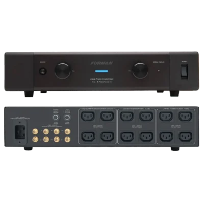 Furman Elite-16 PF E i 
Product Description
For over 40 years, Furman has pioneered the development of AC power products for the most demanding audio, video, and broadcast professionals. Though the need for pristine AC power is nothing new, the technology in the Elite-16 Power Factor E i and its unique implementation are revolutionary and without peer. The extreme AC demands encountered in the professional audio/video arena have required technological developments far in excess of typical home theater/audiophile power products. In studios, live sound, and broadcast facilities, breakdown is unacceptable. Equipment failure or poor performance is costly. The same is true of today’s home theater. Our solution-based technology, extensive engineering expertise, and robust build quality have answered the challenge of today’s corrupted power lines, leading to the creation of the Elite-16 PF E i. Today’s power lines are plagued with RF and EMI noise. When connecting sensitive equipment to your home’s power outlet, AC noise couples into your system’s critical components, masking low-level signals and crippling performance. This low-level content is critical because it relays the crucial harmonics and ambiance in audio, as well as the depth and clarity in video. The Elite-16 PF E i is substantial in its ability to unmask critical signal content, with performance surpassed only by the Reference Series. With Ultra-Linear Filtering, televisions, projectors, DVD players, amplifiers, and processors are fed pristine AC power. For the first time, you will see and hear your theater or audio system as it should be—uncompromised. Another critical feature is our exclusive Series Multi-Stage Protection featuring Extreme Voltage Shutdown (EVS). This virtually maintenance-free surge suppression assures the highest level of AC protection possible, without sacrificing itself when the offending surge is severe—no damaged equipment, no service calls, no downtime. Further, our famous retractable front panel LED lamps allow easy viewing of either a rack or cabinet full of equipment, even when your theater lights are off. The essence of the Elite-16 PF E i is unique Power Factor Technology. For the first time, low-level analog, digital, and video components are not modulated or distorted by the power amplifier’s extreme AC current demands. Further, the power amplifier is fed a highly filtered, extremely low-impedance supply of AC power. The Elite-16 PF E i has in excess of 9 Amps of continuous current reserve (over 80 amps peak charge) for the most extreme peak power demands. This technology enables power amplifiers and powered subwoofers to operate at maximum efficiency, reaching levels of performance previously unattainable. No longer will your amplifier’s performance be at the mercy of your home’s incoming AC power or inferior AC protection/filtering devices. The net effect is as if your power amplifier virtually doubled in power and improved immeasurably in quality. When employing the Elite-16 PF E i, you will immediately notice far clearer, stunningly focused sound and visual images from your system. Video presentation will be crisp and colors true with greater gray and black scale definition, as well as noticeably improved depth and clarity. Sonic transients will be startlingly fast with bass fundamentals that shake foundations with their weight and visceral impact. Mid and high frequencies will bloom with sweet, non-glaring ease as imaging improves dramatically, all the while remaining true to your system’s inherent virtues.