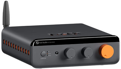 FOSI AUDIO BT20A MAX FOSI AUDIO BT20A MAX Class D Amplifier 48 V 5A The FOSI Audio BT20A MAX is a Class D stereo amplifier designed to power passive speakers with a high level of control and power in a compact format. It delivers up to 300W per channel under 2 and 4Ω (180W RMS), relying on a PFFB (Post Filter Feedback) architecture and a segmented power supply to maintain low distortion and a high signal-to-noise ratio, even under variable load conditions. Designed for both compact Hi-Fi installations and scalable 2.1 systems, it combines comprehensive analogue connectivity with high-definition Bluetooth reception, supporting LDAC and aptX codecs in their advanced versions. This versatility allows it to function as the main amplifier in a modern home system, while maintaining stable, consistent performance suitable for a wide range of sources and speakers.