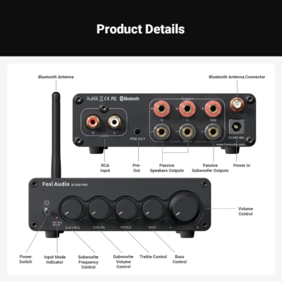 FOSI AUDIO BT30D rear end