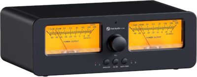 Fosi Audio LC30 VU Fosi Audio LC30 VU Meter Amplifier Speaker Selector. Features Dual VU meters with 5 levels Support multiple amplifiers with ease Deliver pure sound with 250W/channel Switch amps and speakers with one tap Effortless lSwitch Between Two Sets of Amplifiers/Speakers The LC30 was specially developed to cater to our audiophile fans‘ requests to complement your home audio system setup. It can serve as an amp/speaker selector or a pure VU meter allowing you to enjoy the vibrant audio-visual feast. Supported Amplifier Types: BTL, Class A, Class B, Class AB, Class D and tube amplifiers, etc. Maximum Power Support: 250W@4Ω per channel VU Meter Brightness Adjustment: 5 levels(100%, 75%, 50%, 25%, Off) Power Supply Voltage: DC 5V USB-C Each channel supports up to 250W, ensuring strength and clarity in your music. Dual 85*45mm VU meters offer real-time feedback on left and right channel signal strength. Can accommodate Fosi Audio compact amplifiers on the top, offering versatile configuration options.