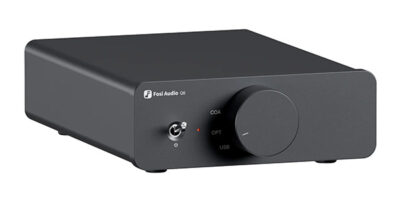 Fosi Audio Q6 DAC Fosi Audio Q6 Desktop DAC 32bit/768kHz DSD 512 User-Driven: Pure HiFi DAC Crafted with Audiophile Precision The Q6 is a mini DAC engineered to meet the sophisticated demands of audiophiles. Drawing from extensive user feedback, it integrates precision engineering with high fidelity to ensure unmatched audio purity. Custom-made for those who seek exceptional clarity and depth, the Q6 stands as a testament to our commitment to quality and innovation in HiFi technology.