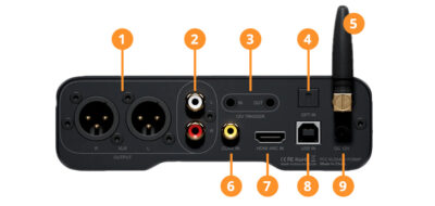Fosi Audio ZD3 rear end