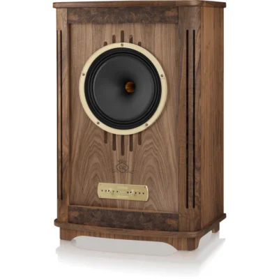 Tannoy CANTERBURY GR-OW 2 way floorstanding loudspeaker for large sized rooms Dual Concentric driver technology provides class-leading coherence and point-source imaging 15″ highly efficient driver with 96 dB/Watt sensitivity and 600 Watt peak power handling deliver breath-taking dynamics and realism PepperPot WaveGuide powered by Tannoy Alnico magnet system enhances the point source symmetrical dispersion properties Aluminium-magnesium alloy diaphragm and Mylar surround compression driver delivers exceptional clarity and articulation throughout the high frequency range Handcrafted oiled walnut veneered cabinet with hand-selected burr walnut inlays provides a unique and timeless piece of furniture capacitors, low loss laminated core inductors and thick film resistors delivering a more natural and cohesive sound bi-wireable binding posts to improve signal transmission and integrity Fifth binding post provides grounding to reduce radio frequency interference and improve midrange clarity High density birch ply cabinet provides extreme rigidity to control low frequency performance Variable Distributed Port system allows low frequency output to be tuned to suit any room dimensions Extensive bracing incorporating DMT (Differential Materials Technology) to couple drivers to cabinets Precision machined gold anodised aluminium metal trims complement the aesthetic of the real wood cabinet Specially formulated Prestige wood wax provided to keep cabinet in pristine condition Tannoy – around 100 years of British sound heritage and innovation