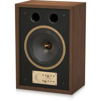 Tannoy EATON Heritage 2 way book-shelf loudspeaker based on famous HPD design for medium sized rooms.
Cabinet design and components provide authentic reproduction of original HPD loudspeaker system
Dual Concentric driver based on famous HPD 1974 pedigree technology provides class-leading coherence and point-source imaging
Sophisticated crossover network with 2 separate channels perfectly complements Dual Concentric driver for truly natural sound
Front mounted control panel houses 2 band energy control with boost and attenuation compensation for room design and tailoring to personal preference
Highly efficient 10″ driver with 400-Watt power handling delivers breathtaking dynamics and realism
Wide frequency range with excellent transient response results in natural reproduction and an almost total lack of colouration
Heavy duty 24 carat multi-layer gold plated Tannoy customized binding posts for optimum signal transmission and integrity
12 mm coupling rubber pads provide stability and dissipate unwanted energy
Fifth binding post provides grounding to reduce radio frequency interference and improve midrange clarity
Fifth binding post provides grounding to reduce radio frequency interference and improve midrange clarity
Extensive bracing incorporates DMT (Differential Materials Technology) for coupling drivers to cabinets
Tannoy – around 100 years of British sound heritage and innovation
